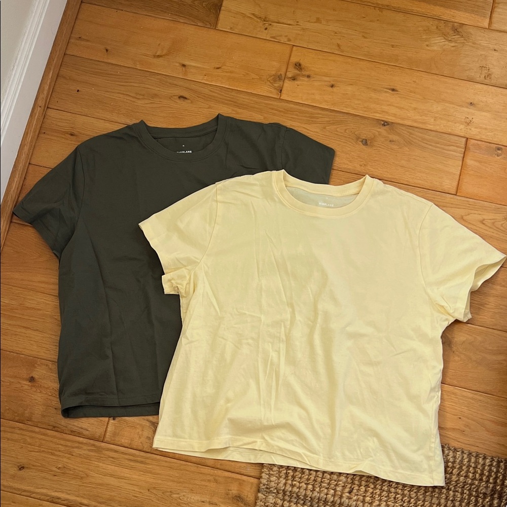 Kids Short Sleeve Crew Tee - Yellow & Olive